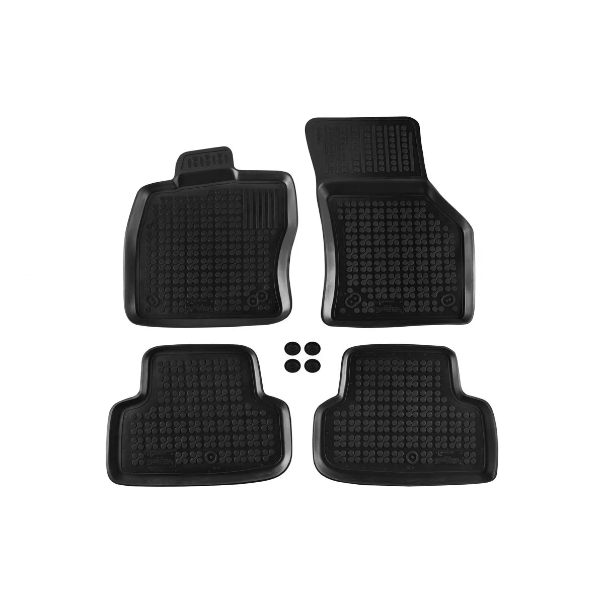 Tappetini in Gomma Specifici Neri 4 Pezzi per Audi A3 S3 2012-2020 VW Golf VII