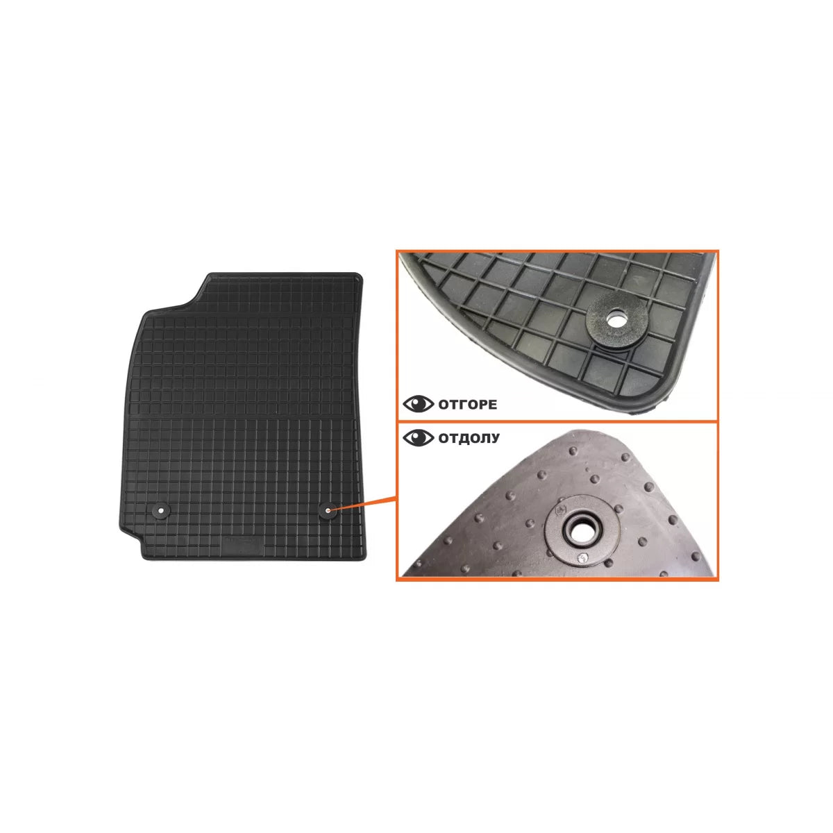 Tappetini in Gomma Specifici Neri per Audi A4 1994-2000, Set 4 Pezzi
