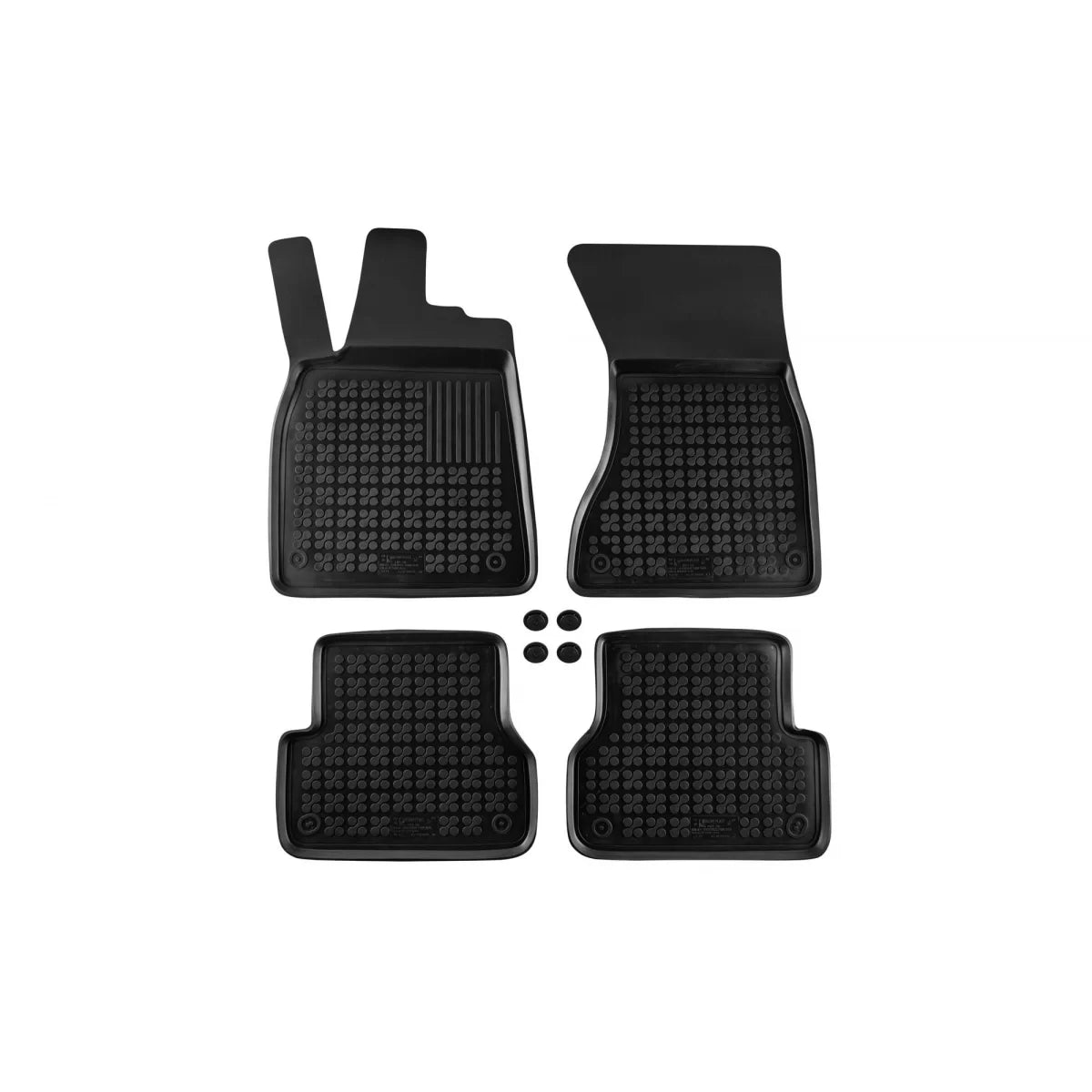 Tappetini in Gomma Specifici Neri per Audi A7 Sportback 2010-2017, Set 4 Pezzi