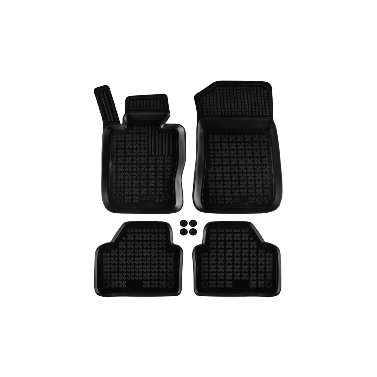 Tappetini in Gomma Specifici Neri per BMW X1 E84 2009-2016, Set 4 Pezzi