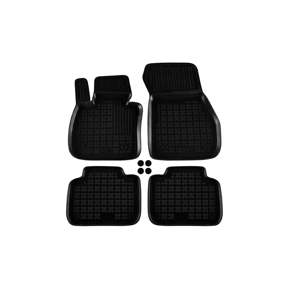 Tappetini in Gomma Specifici Neri per BMW X1 F48 dal 2016, Set 4 Pezzi