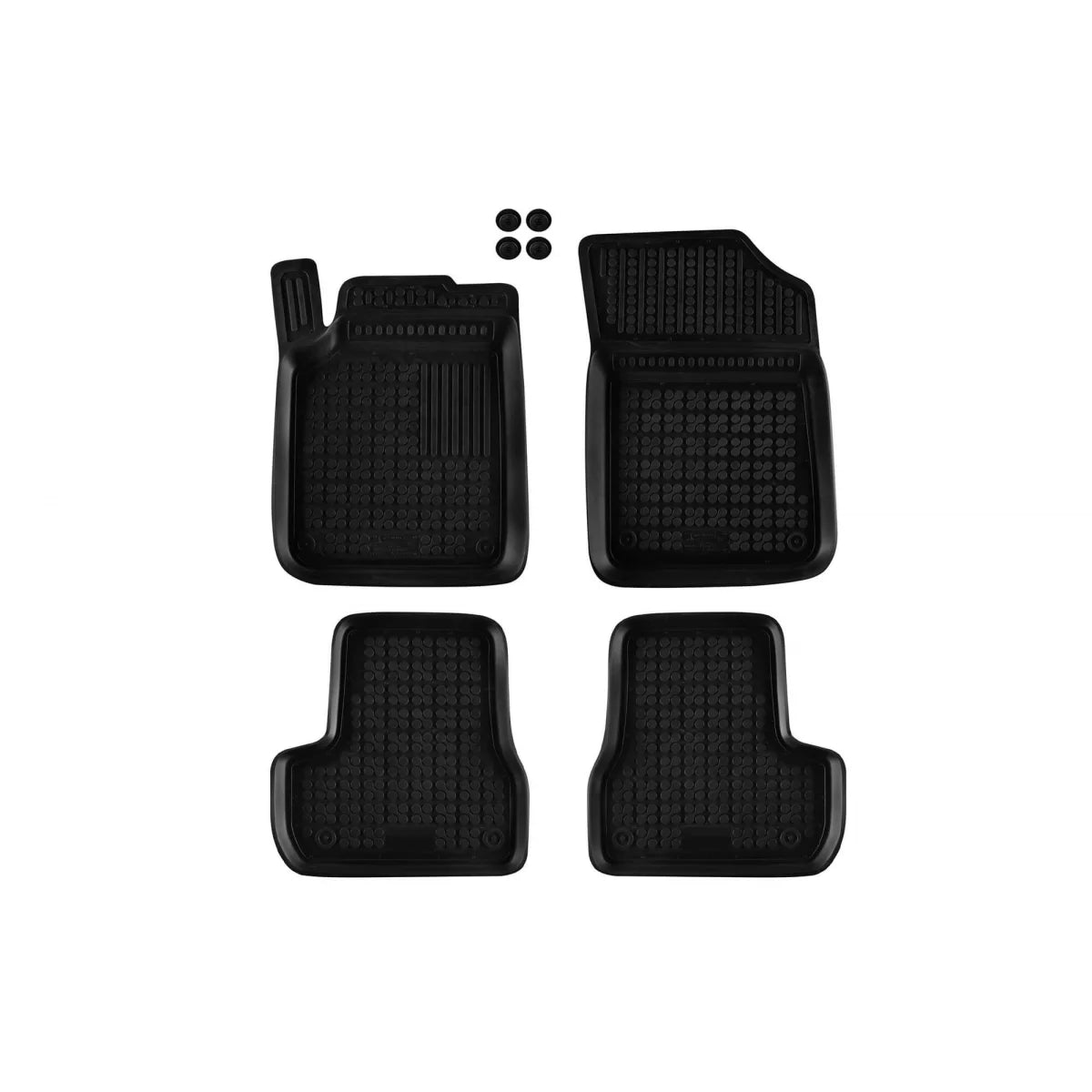 Tappetini in Gomma Specifici Neri per Citroën C3 2009-2016, Set 4 Pezzi