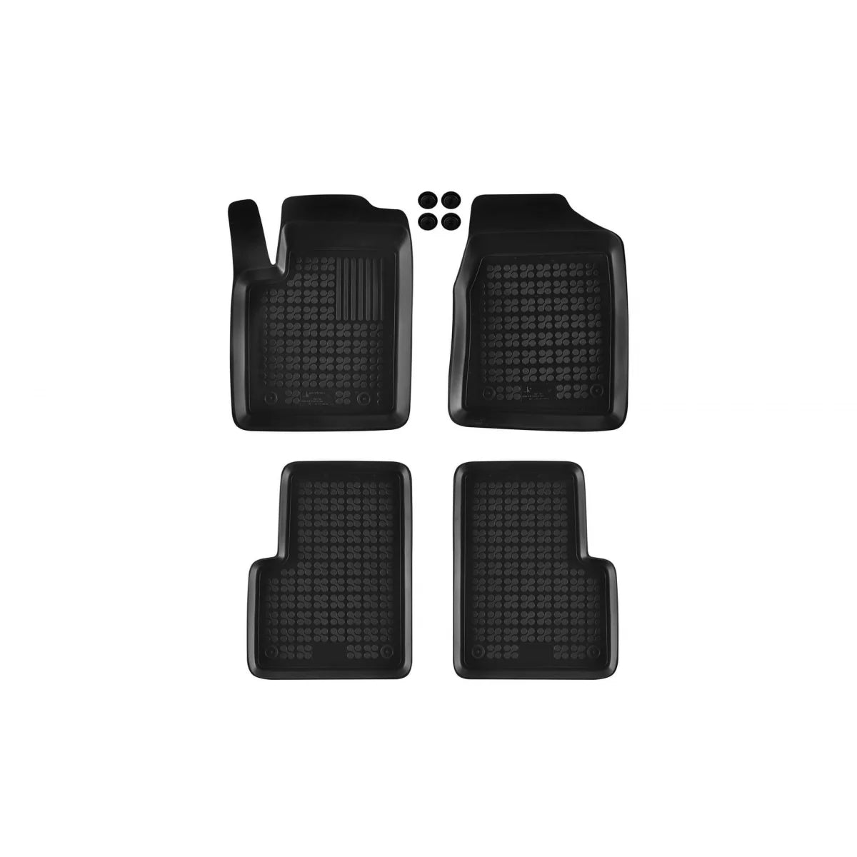 Tappetini in Gomma Specifici Neri per Ford Ka 2008-2016, Set 4 Pezzi