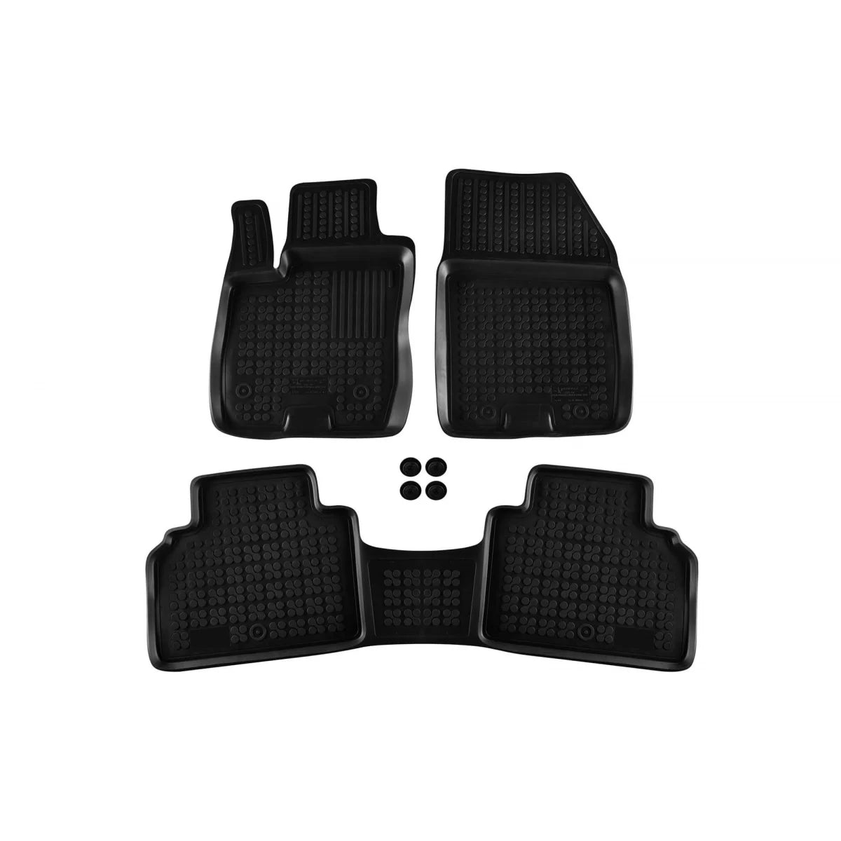 Tappetini in Gomma Specifici Neri 3 Pezzi per Ford Tourneo Courier dal 2014