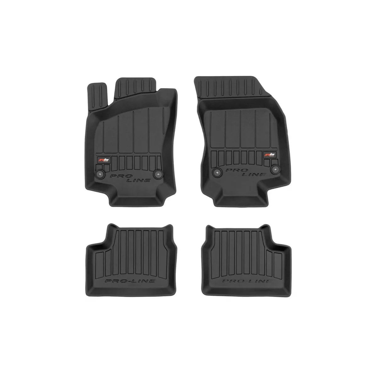 Tappetini Gomma Specifici 3D Proline 4 Pezzi Neri per Opel Astra H 2004-2014
