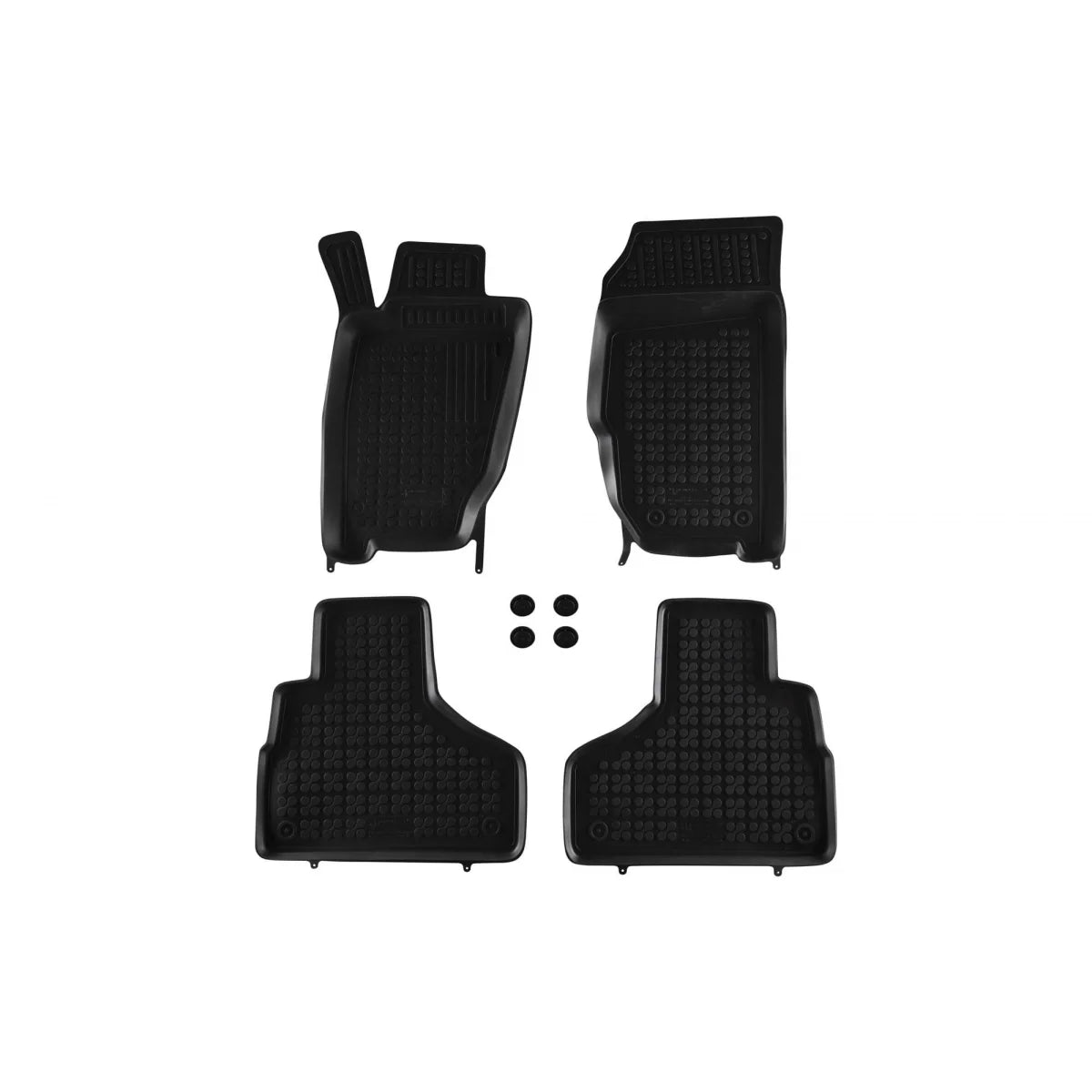 Tappetini in Gomma Specifici Neri per Jeep Cherokee 2002-2007, Set 4 Pezzi