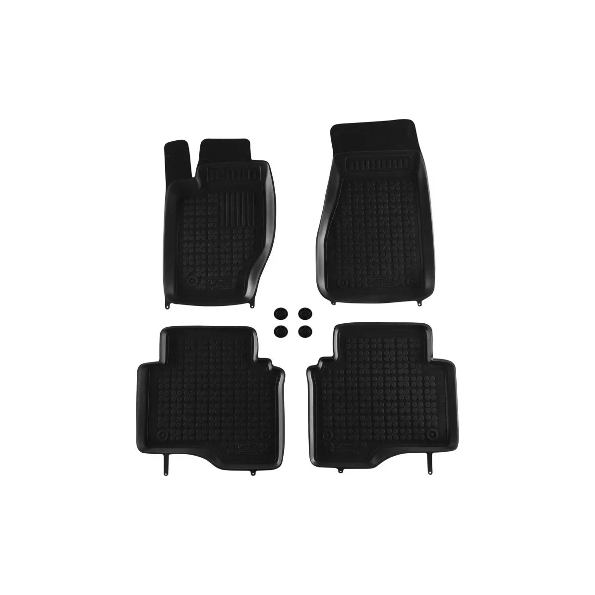 Tappetini in Gomma Specifici Neri per Jeep Commander 2006-2010, Set 4 Pezzi