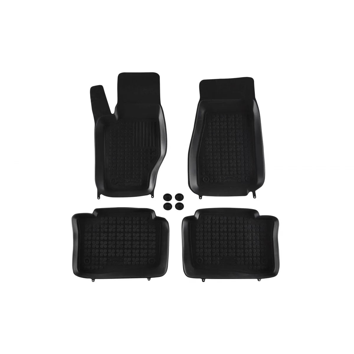 Tappetini in Gomma Specifici Neri per Jeep Grand Cherokee 2005-2010, Set 4 Pezzi