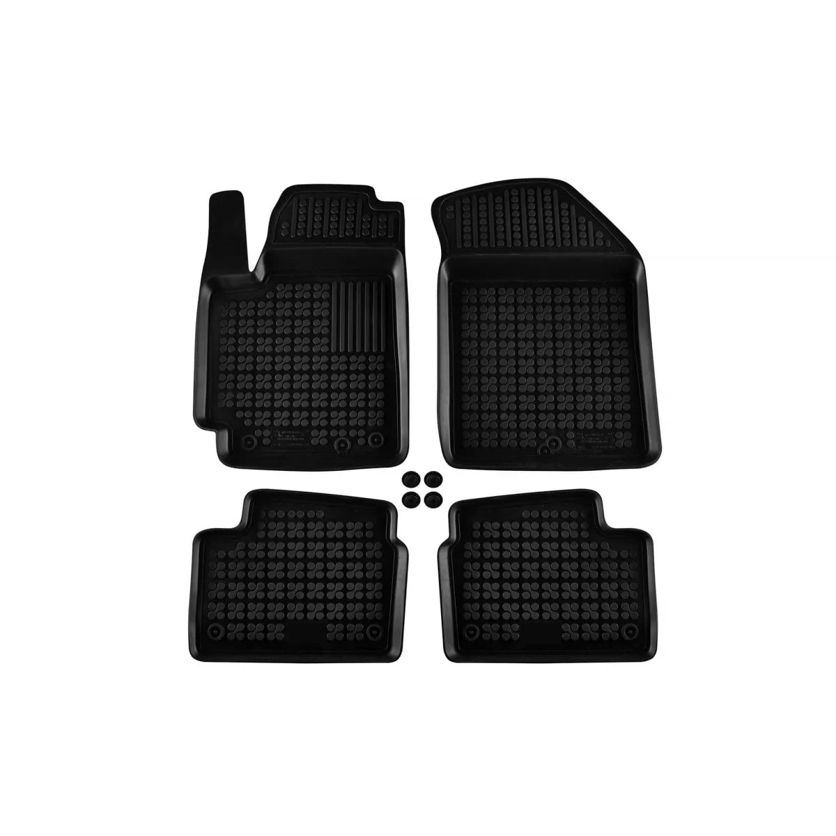 Tappetini in Gomma Specifici Neri per Kia Picanto 2011-2017, Set 4 Pezzi