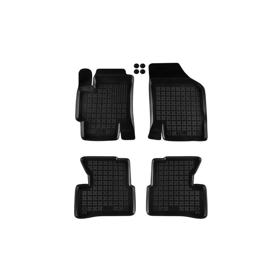 Tappetini in Gomma Specifici Neri 4 Pezzi per Kia Rio 2005-2011