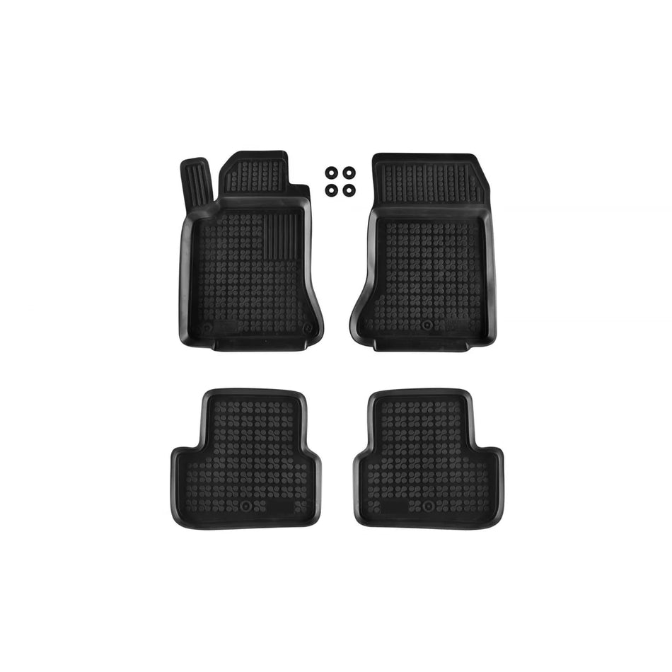 Tappetini in Gomma Specifici Neri 4 Pezzi per Mercedes Classe A W176 2012-2019
