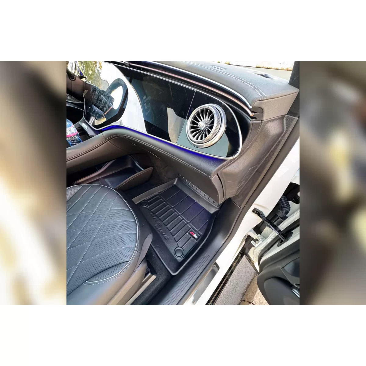 Tappetini Gomma Specifici 3 Pezzi Neri per Mercedes Eqs SUV X296 dal 2022