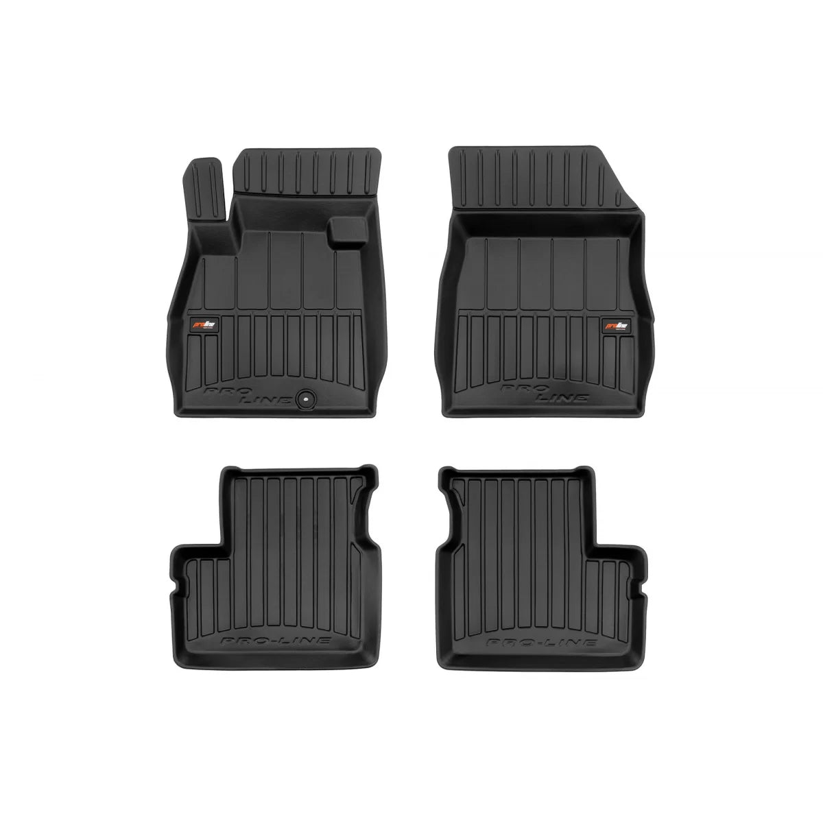 Tappetini Gomma Specifici 4 Pezzi Neri per Nissan Micra K14 dal 2016