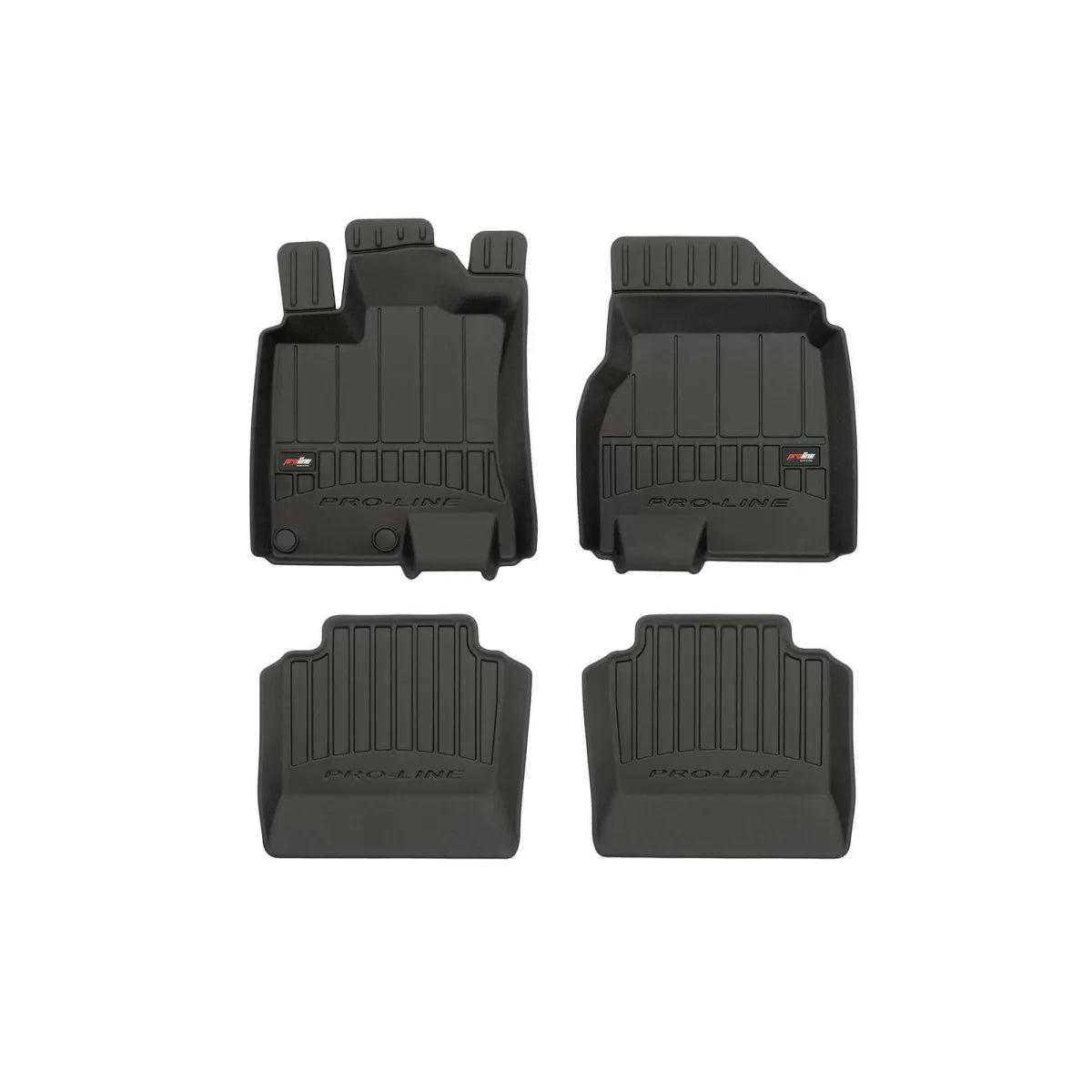 Tappeti Gomma Specifici Set 4 Pezzi Nissan Qashqai I +2 2006-2013 Nero