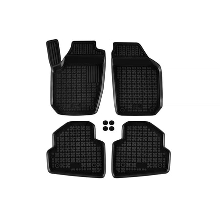 Tappetini in Gomma Specifici 4 Pezzi Neri per Skoda Fabia 2007-2014