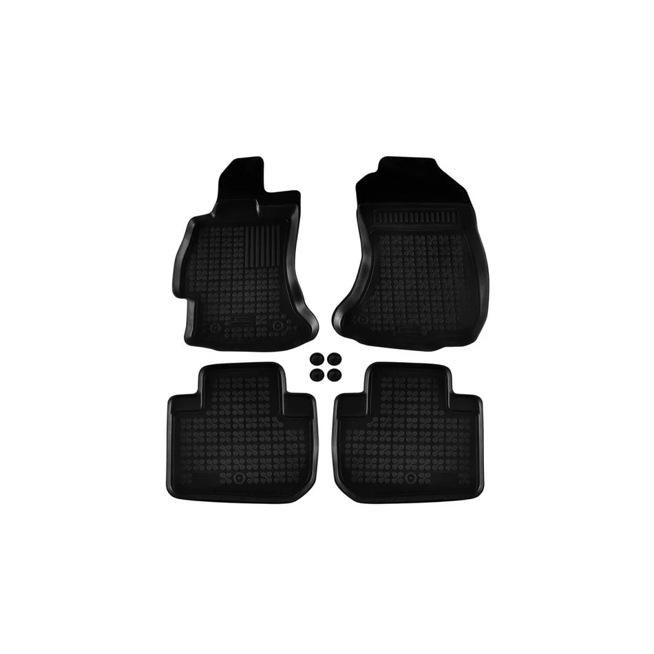 Tappetini in Gomma Specifici Neri 4 Pezzi per Subaru Forester 2012-2018