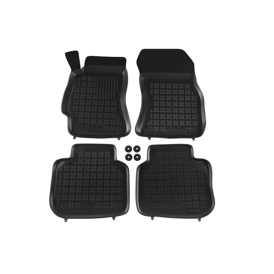 Tappetini in Gomma Specifici Neri per Subaru Legacy 2009-2014, Set 4 Pezzi