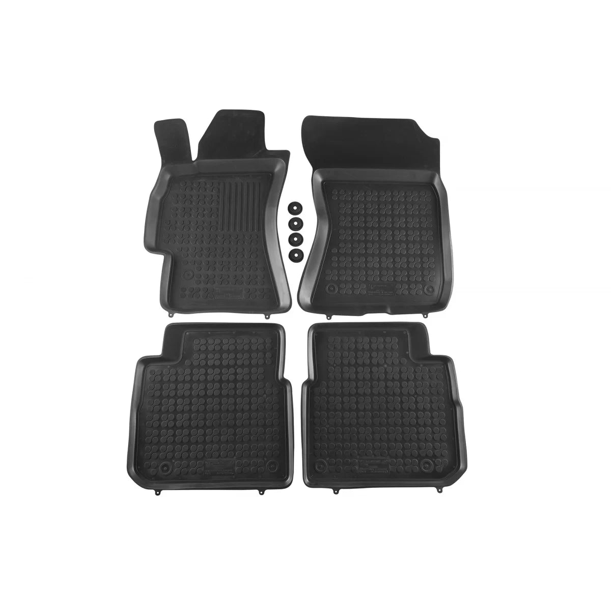 Tappetini in Gomma Specifici Neri per Subaru Outback 2004-2009, Set 4 Pezzi