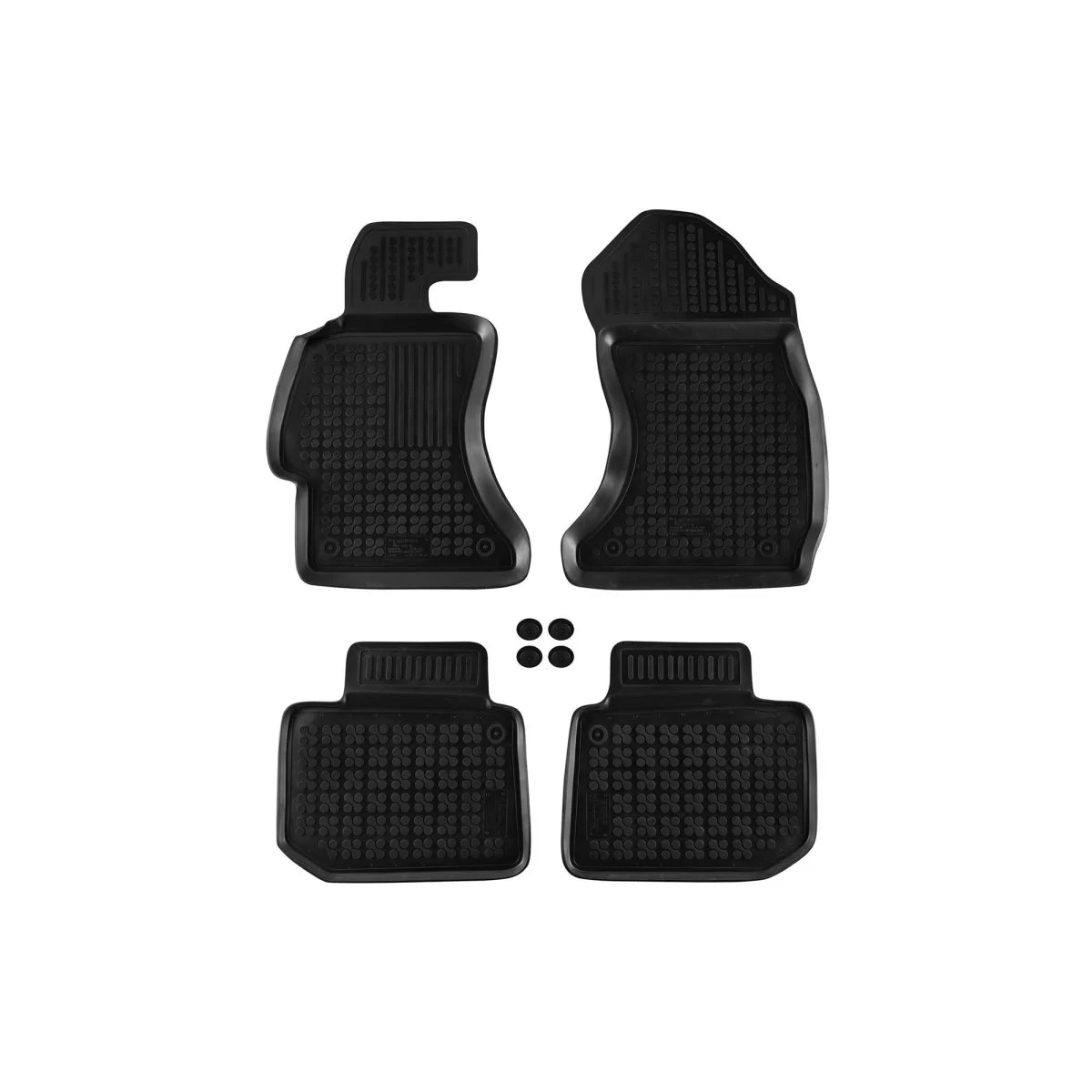 Tappetini in Gomma Specifici 4 Pezzi Neri per Subaru XV 2011-2018
