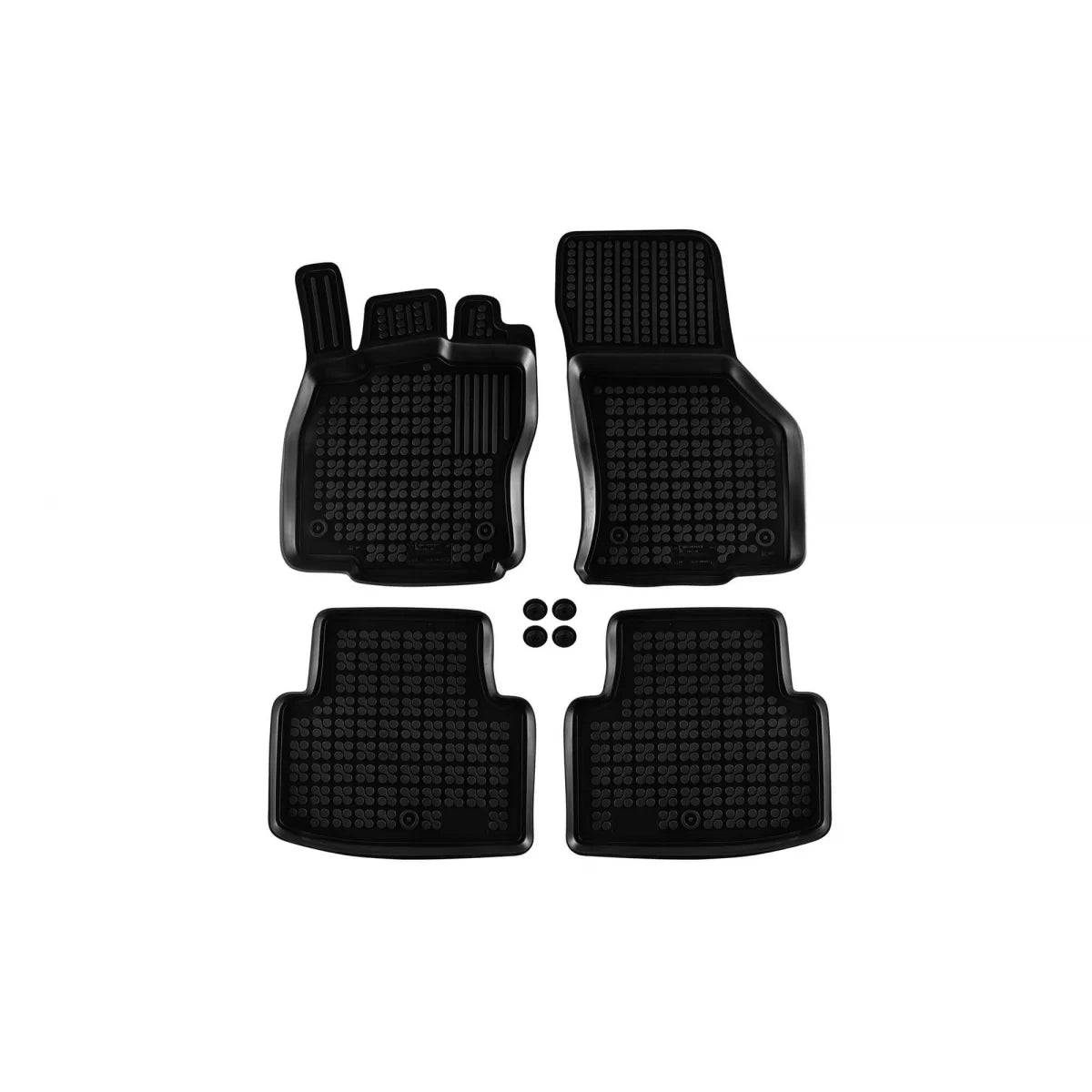 Tappetini in Gomma Specifici per Volkswagen Passat 2014+ Set 4 Pezzi Neri