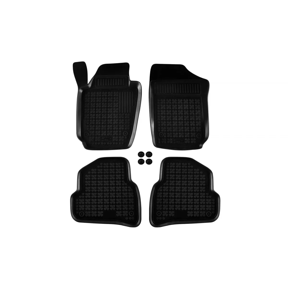 Tappetini in Gomma Specifici Neri per Volkswagen Polo 2009-2017, Set 4 Pezzi