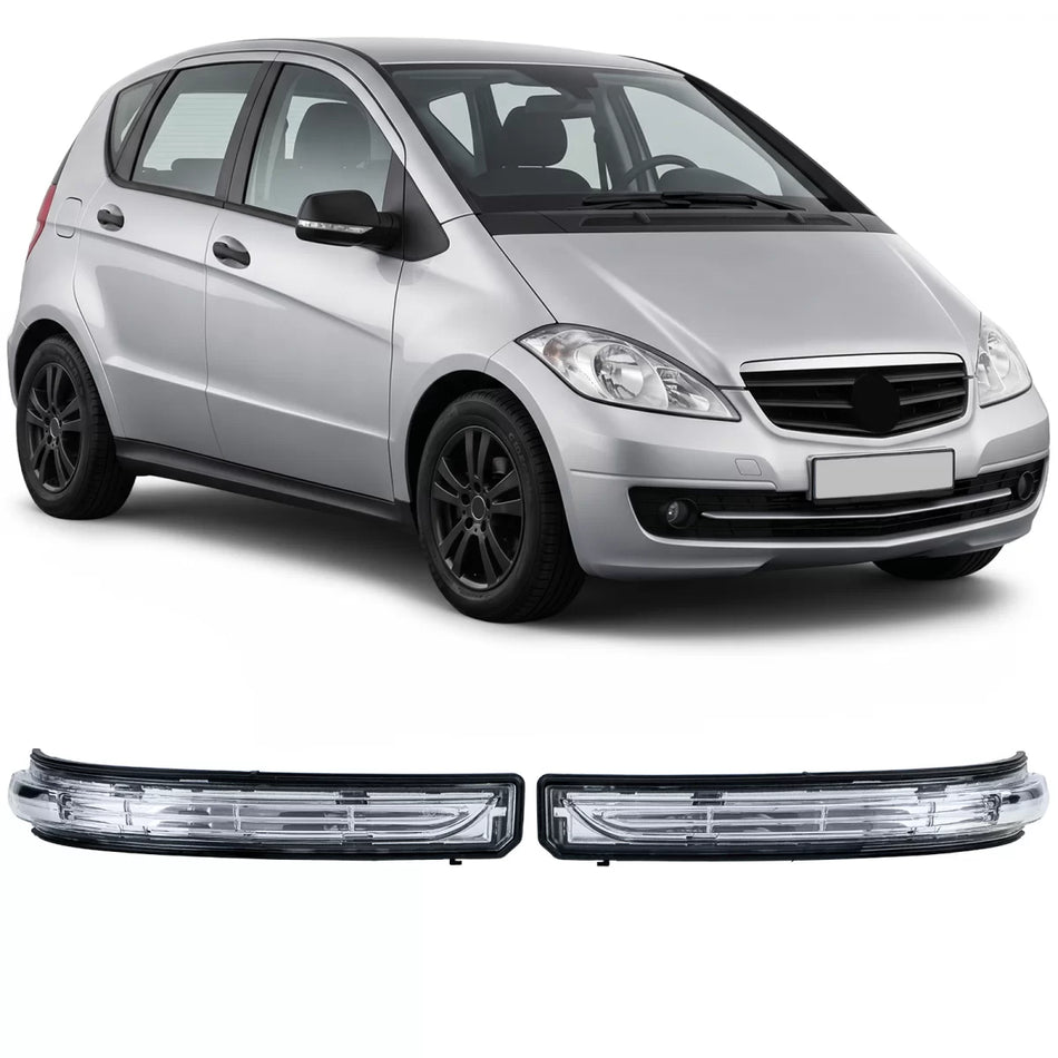 Calotte Specchietti con Indicatori Bianchi Dx e Sx per Mercedes Classe A W169
