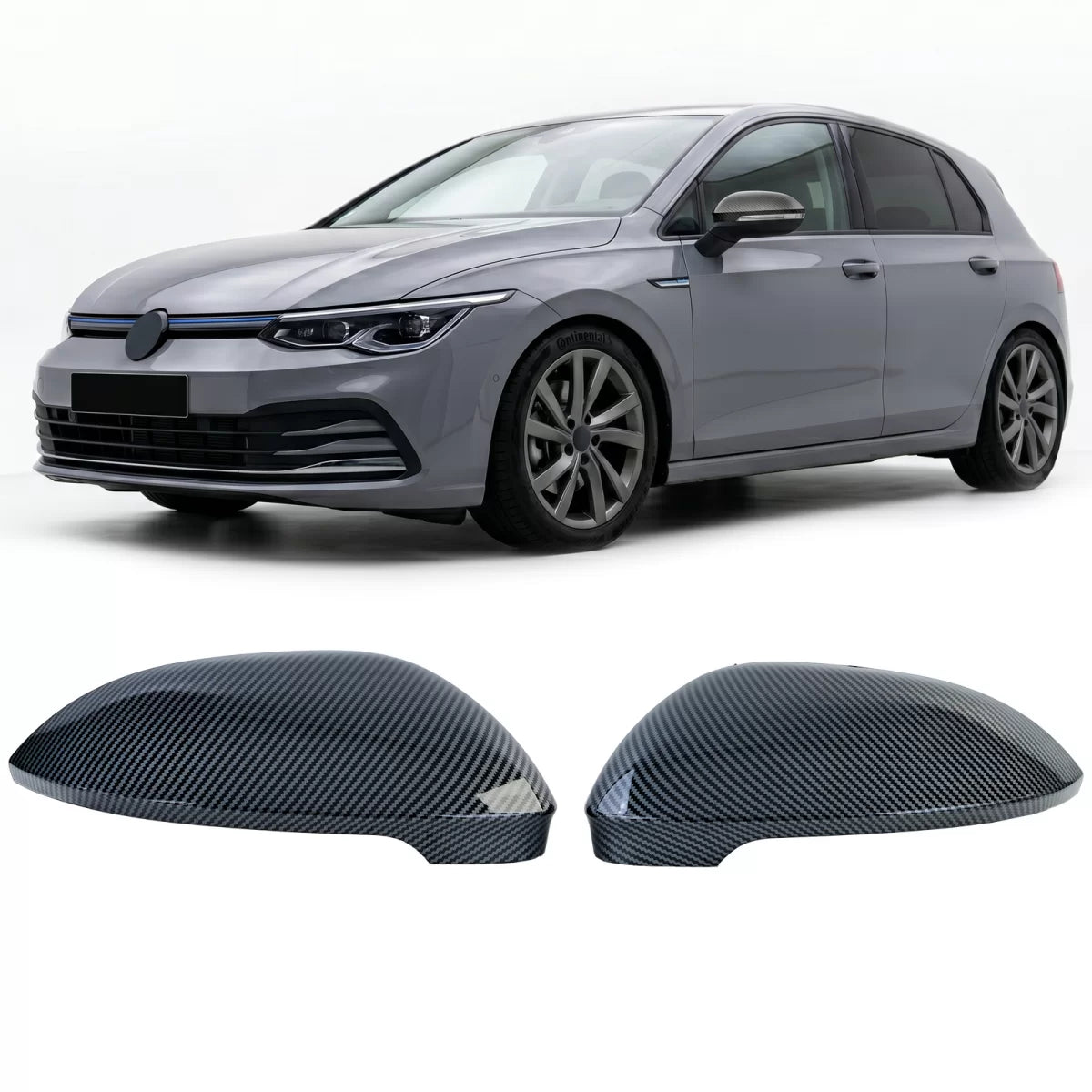 Calotte Specchietti Effetto Carbonio per Volkswagen Golf 8 2020-2023