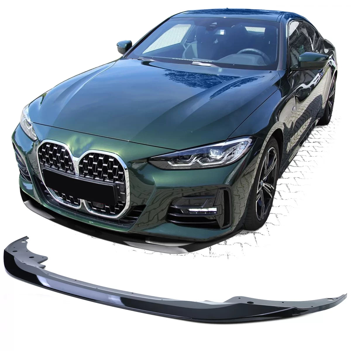 Spoiler Anteriore Gloss Nero per BMW Serie 4 G22 G23 G26 dal 20