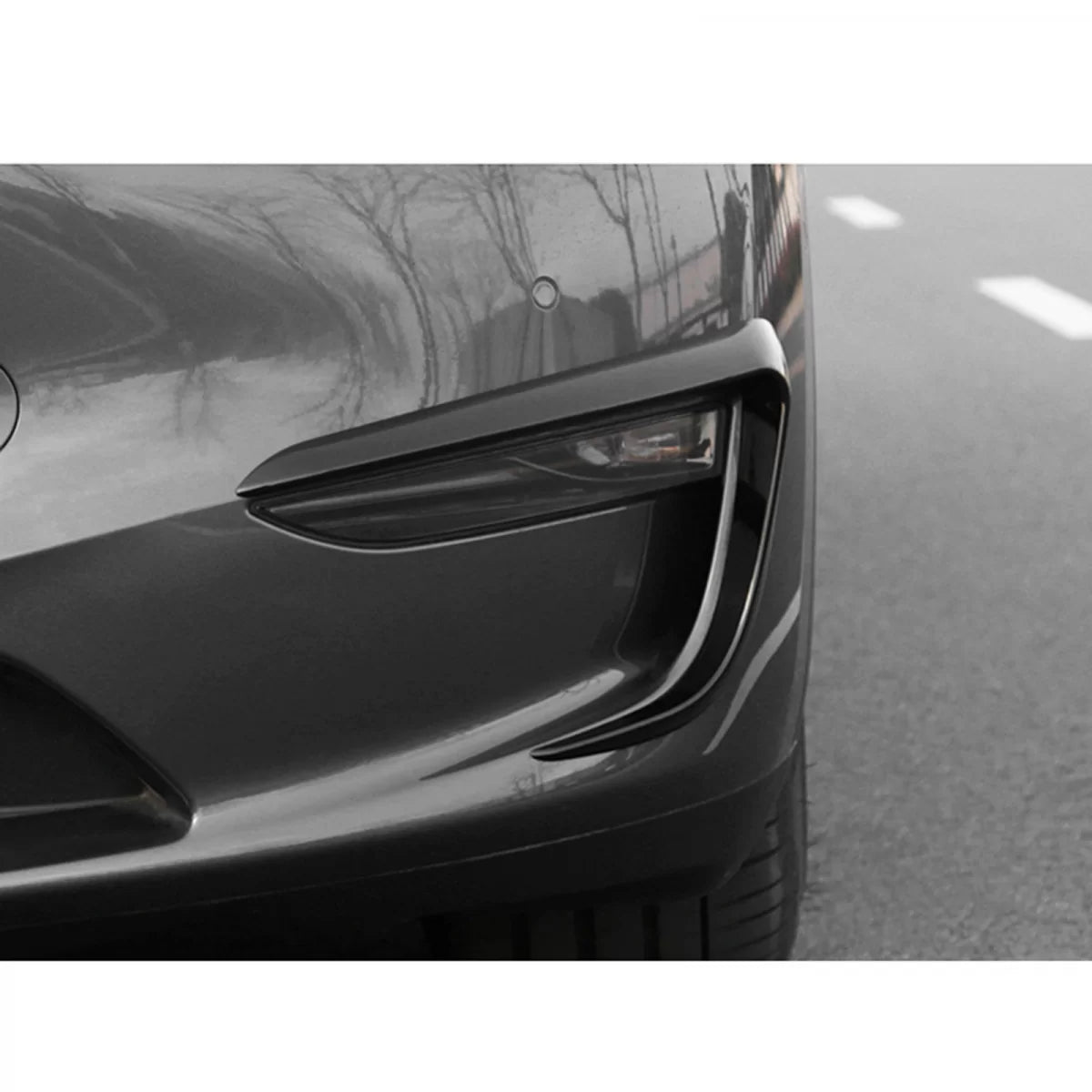 Fendinebbia Spoiler Surround Nero Lucido per Tesla Model 3