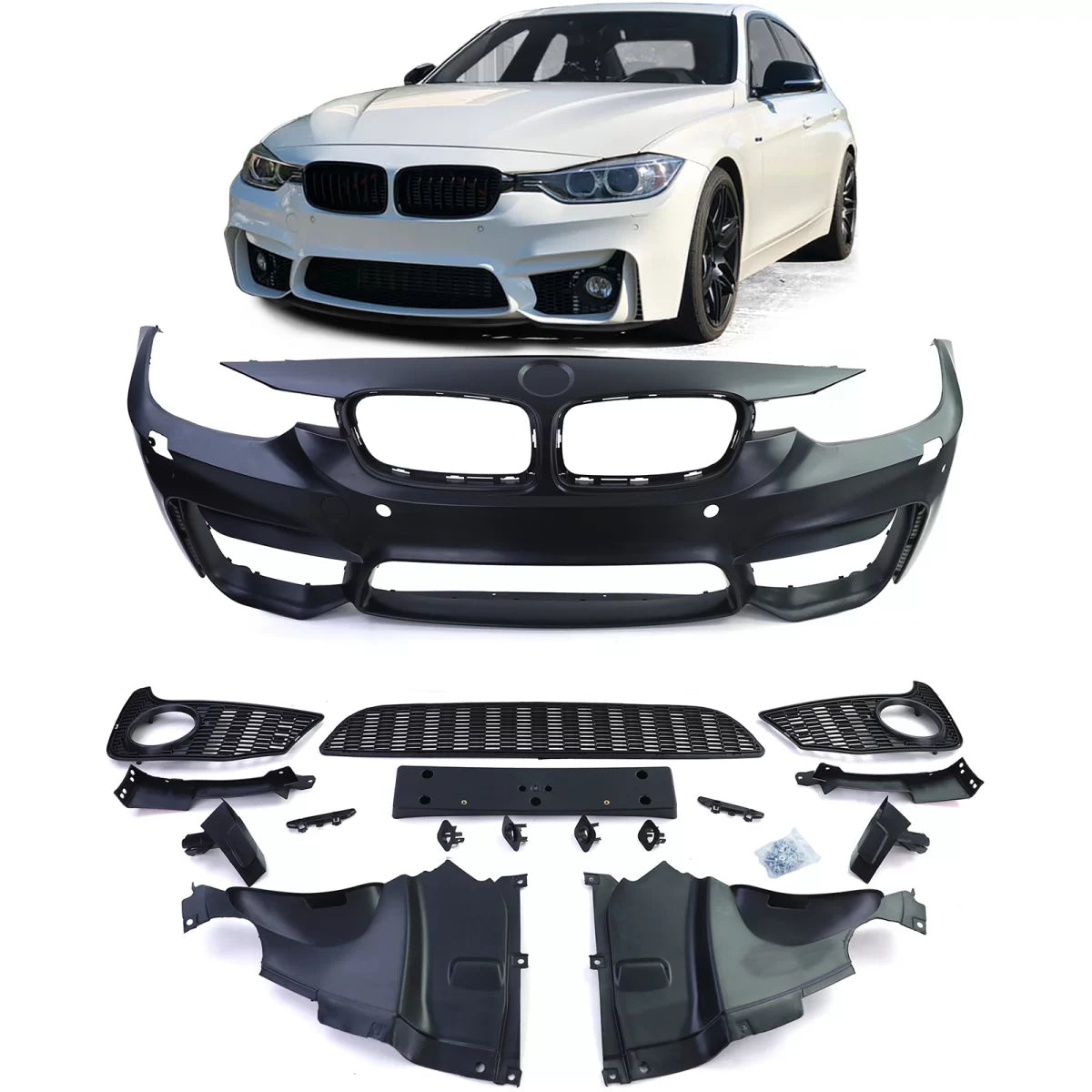 Griglia Paraurti Sport Versione Anteriore per BMW Serie 3 F30 F31 F80 2011-2019