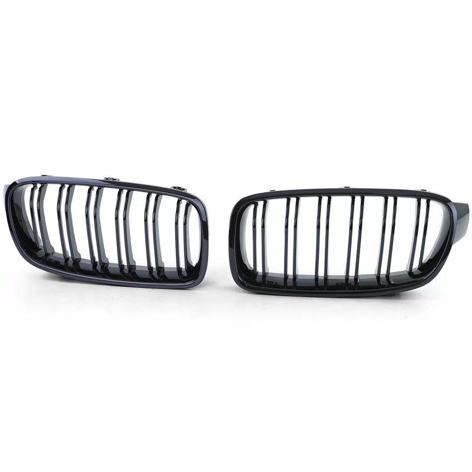 Griglia Doppia a Listelli Sportiva Nero Lucido per BMW F30 F31 11-19