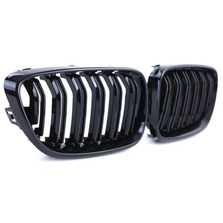 Griglia Anteriore Sportiva Doppia Lamella Lucida per BMW Serie 2 F22 F23 14-21