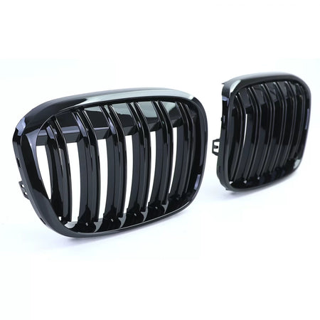 Griglia Sportiva Doppia Lamella Lucida per BMW X1 F48 14-19