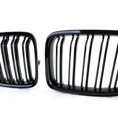 Griglia Sportiva Doppia Lamella Lucida Anteriore per BMW X1 E84 09-15