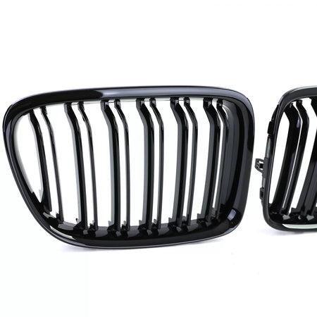 Griglia Sportiva Doppia Lamella Lucida Anteriore per BMW X1 E84 09-15
