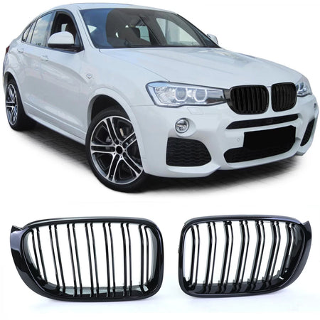 Griglia Doppia Sportiva Lucida Anteriore per BMW X3 F25 X4 F26