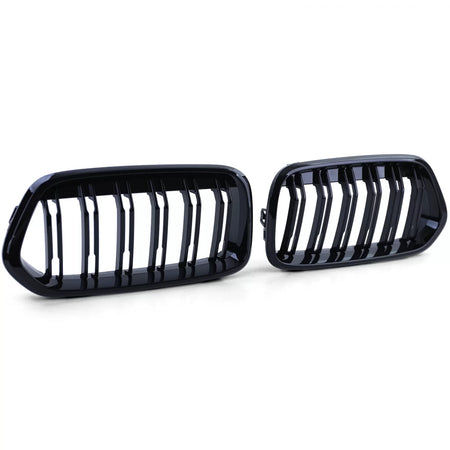 Griglia Sportiva Doppia Alette Lucida Anteriore per BMW X2 F39 dal 18