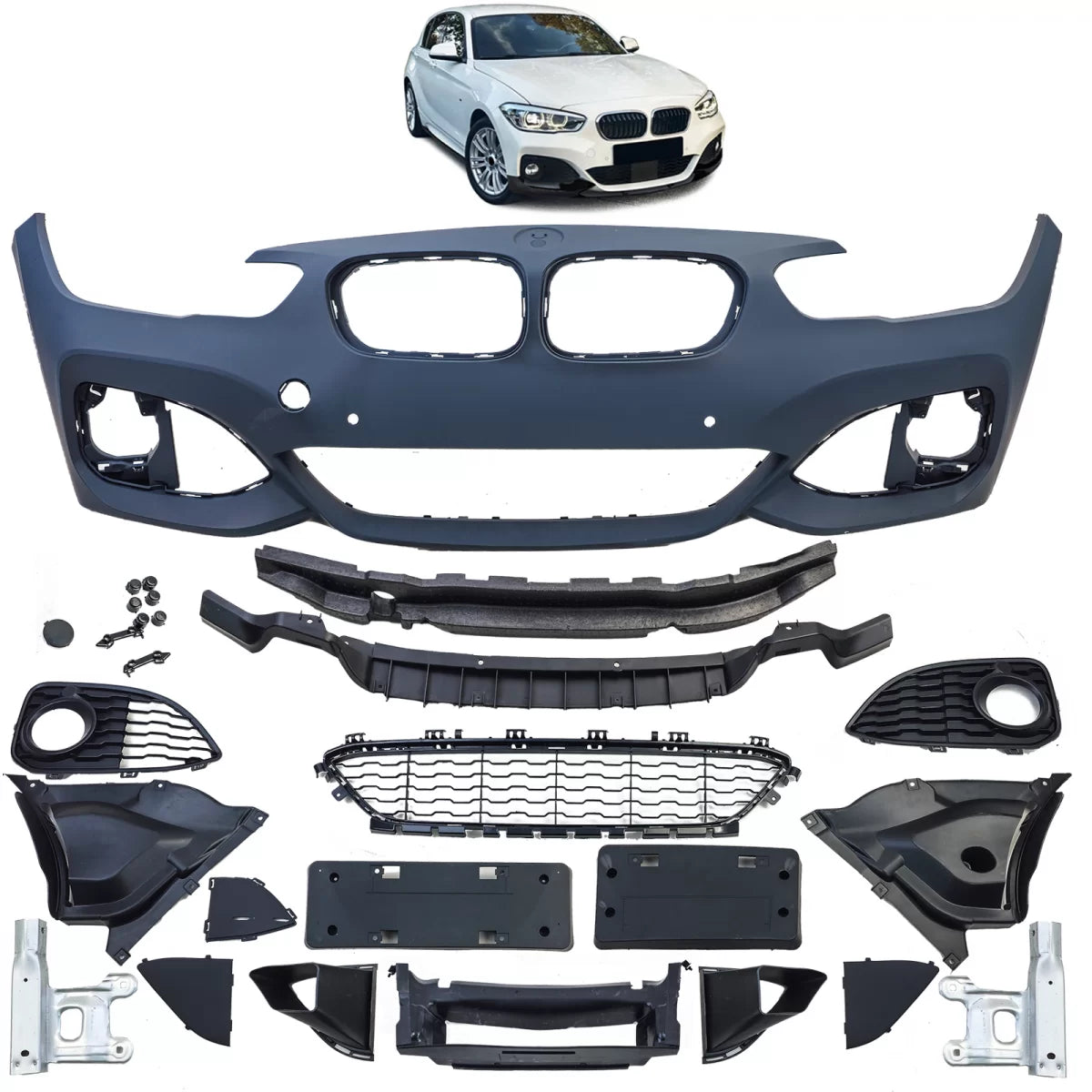 Paraurti Anteriore Sportivo Completo per BMW Serie 1 F20 F21 LCI 2015-2020