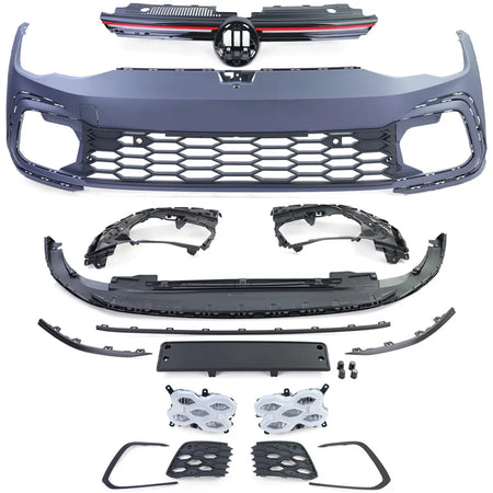 Paraurti Anteriore Sportivo con Griglia e Luci Fendinebbia LED per VW Golf 8