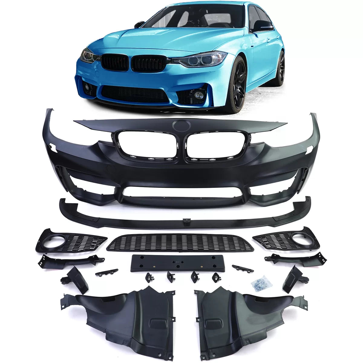 Paraurti Anteriore Sport con Spoiler BMW Serie 3 F30 F31 F80 2011-2019