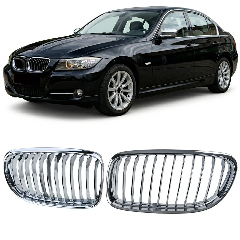 Griglia Anteriore Sportiva Cromata per BMW Serie 3 E90 E91 2008-2012