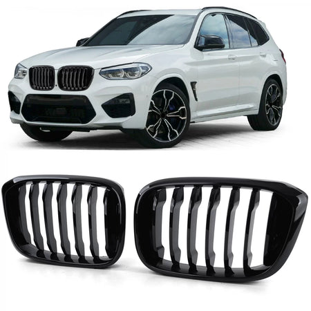 Griglia Anteriore Sportiva Lucida Nera per BMW X3 G01 X4 G02 2017-2021