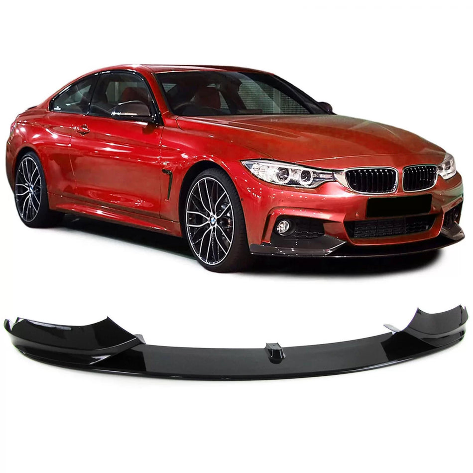 Spoiler Anteriore Sportivo Nero Lucido per BMW Serie 4 F32 Coupe
