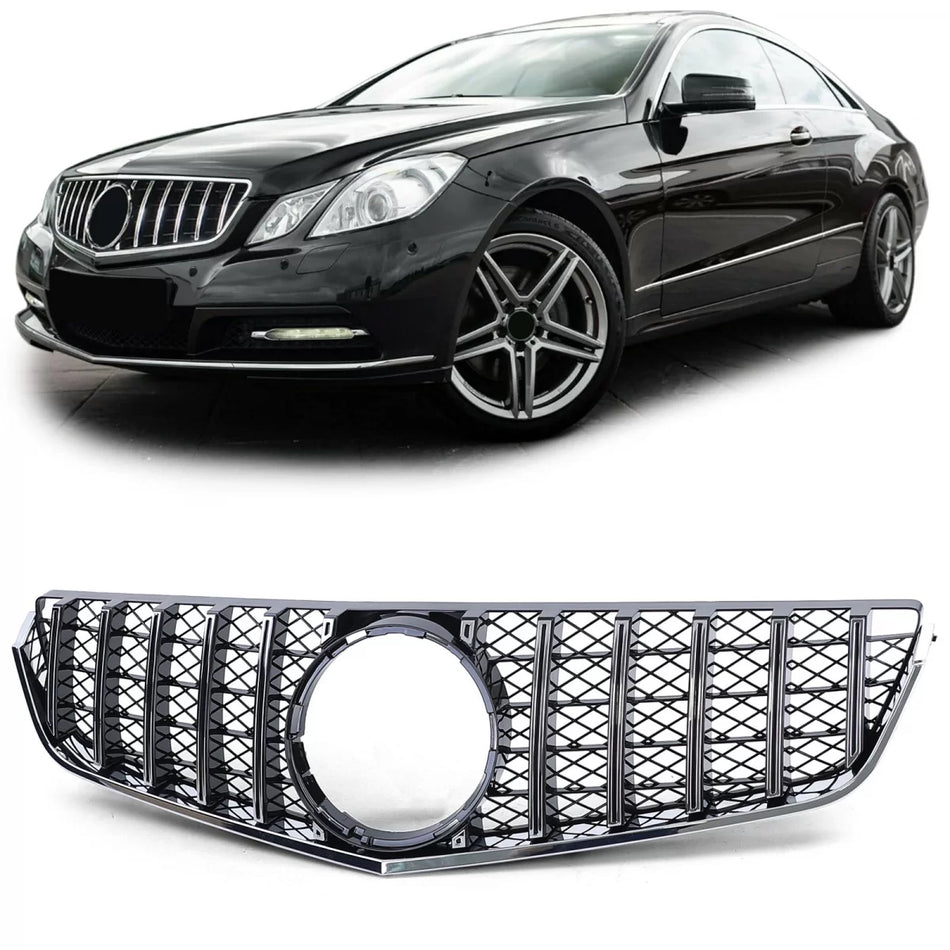 Griglia Sportiva Nera Cromata Anteriore per Mercedes e Coupe Cabrio A207 C207