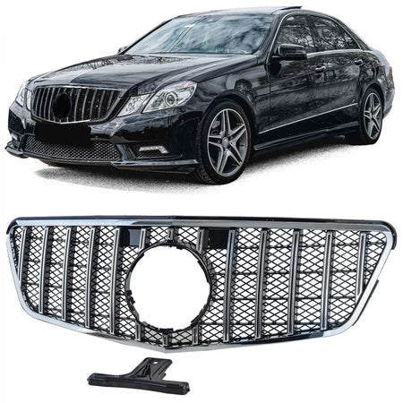Griglia Sportiva Nero Cromato Anteriore per Mercedes e S212 W212 09-13