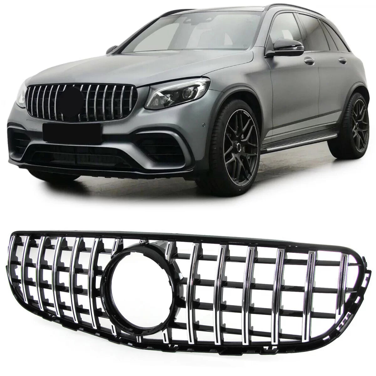 Griglia Sportiva Nero Cromato per Mercedes GLC Coupe C253 X253 15-19
