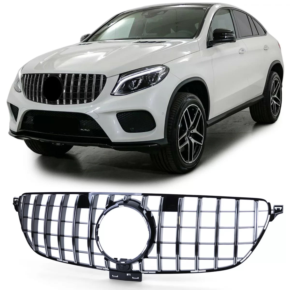 Griglia Sportiva Nero Cromato Anteriore per Mercedes GLE Coupe C292 2015-2019
