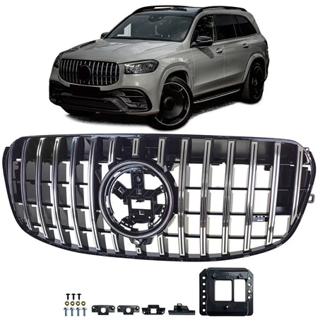 Griglia Sportiva Nera Cromata Anteriore per Mercedes GLS X167 dal 2023
