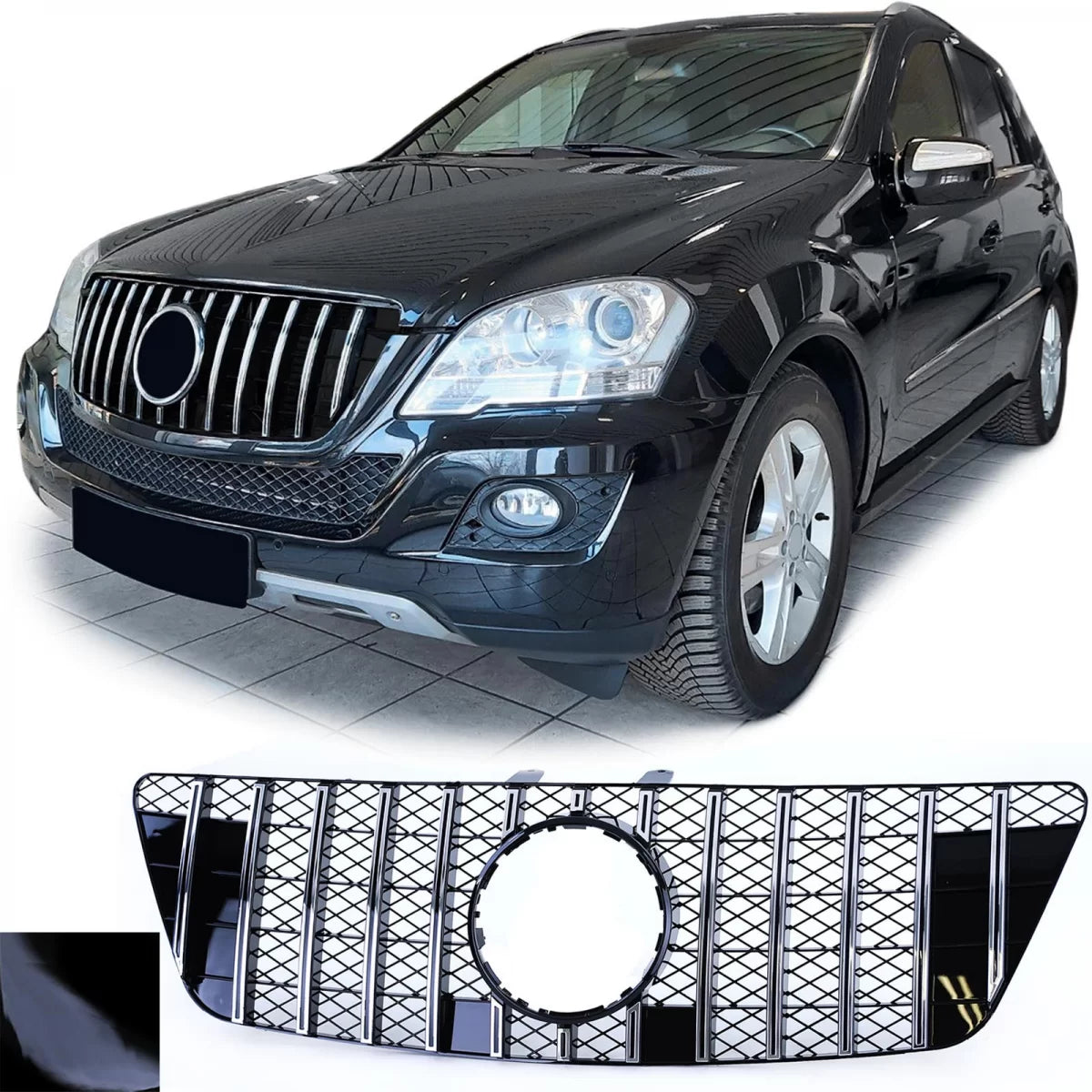 Griglia Sportiva Nero Cromato per Mercedes ml W164 2008-2011