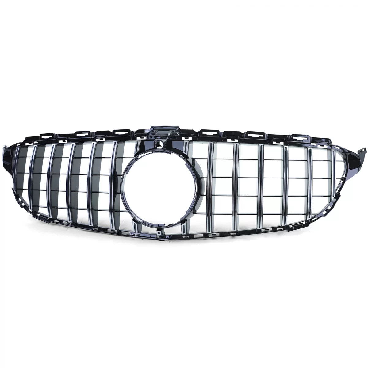 Griglia Sportiva Nero Lucido Cromata per Mercedes Classe C W205 S205 2014-2018